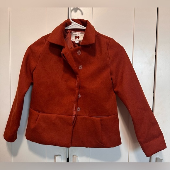 Janie & Jack Red Button-Up Jacket size 7-8 Kids Coat - Picture 2 of 11